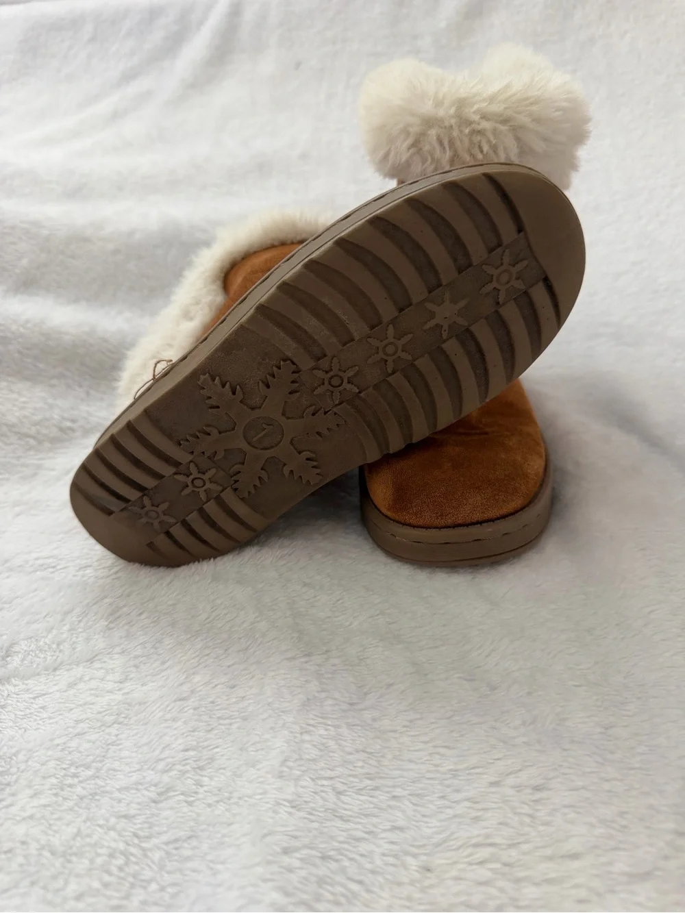 Kids Faux Fur Lined Winter Boots - Brown